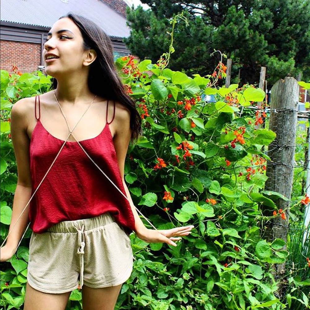 🎈SALE 🎈Oxblood Crisscross Back Cami - Picture 2 of 7